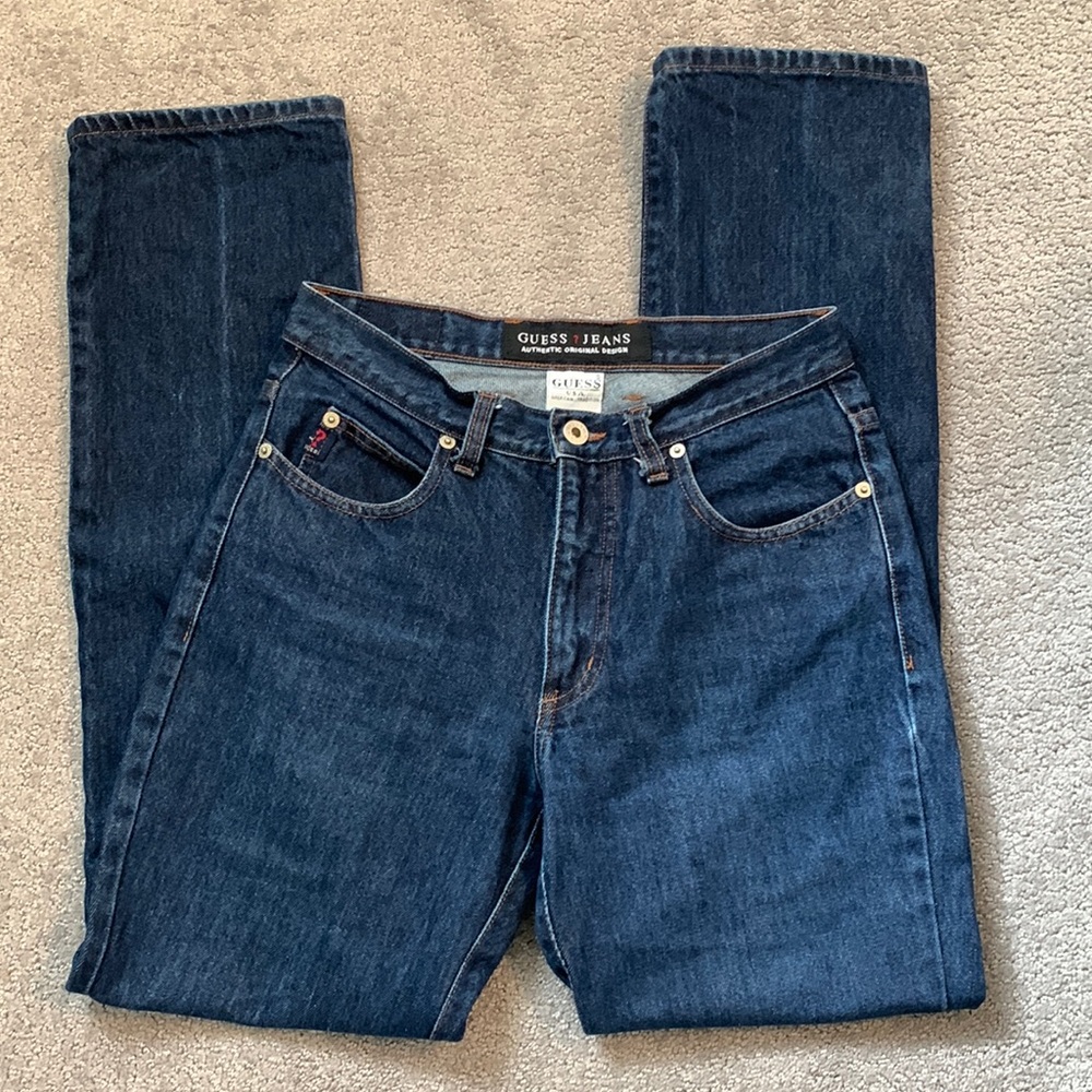 Vintage 80s Guess Jeans (2 pair available) high rise straight leg minimal EUC
